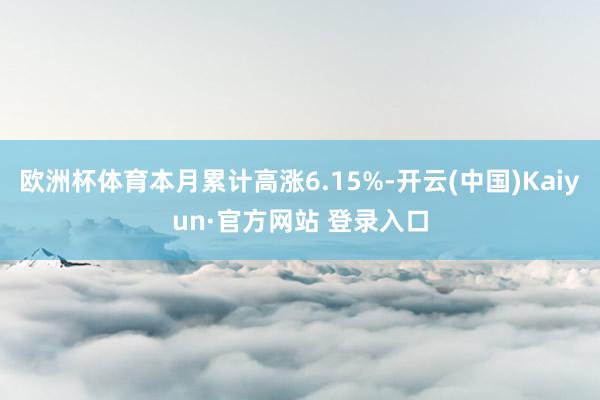 欧洲杯体育本月累计高涨6.15%-开云(中国)Kaiyun·官方网站 登录入口