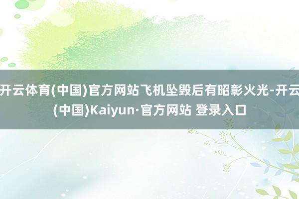 开云体育(中国)官方网站飞机坠毁后有昭彰火光-开云(中国)Kaiyun·官方网站 登录入口