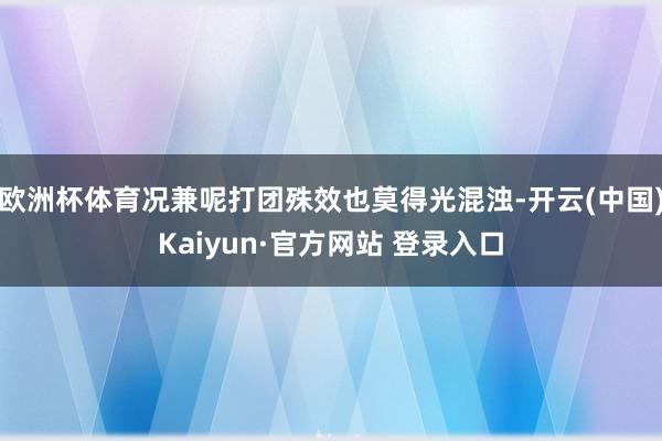 欧洲杯体育况兼呢打团殊效也莫得光混浊-开云(中国)Kaiyun·官方网站 登录入口