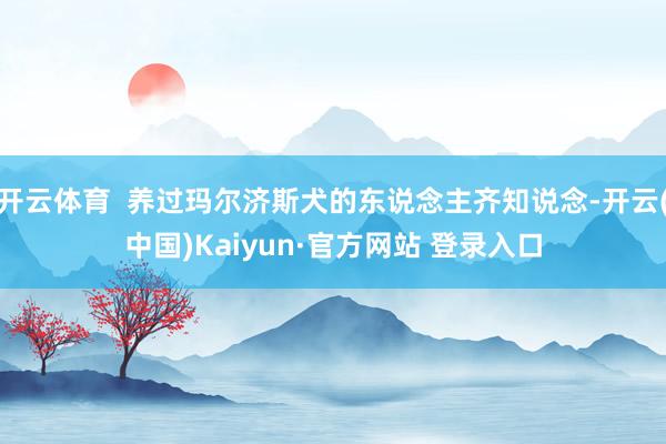开云体育  养过玛尔济斯犬的东说念主齐知说念-开云(中国)Kaiyun·官方网站 登录入口