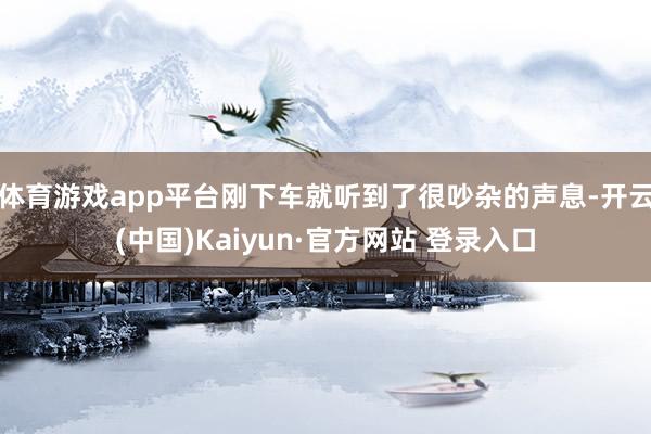 体育游戏app平台刚下车就听到了很吵杂的声息-开云(中国)Kaiyun·官方网站 登录入口