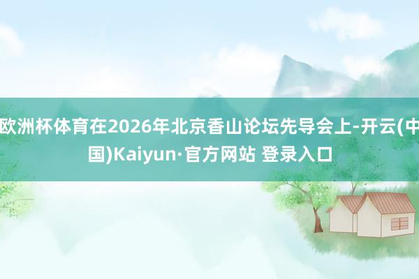 欧洲杯体育在2026年北京香山论坛先导会上-开云(中国)Kaiyun·官方网站 登录入口